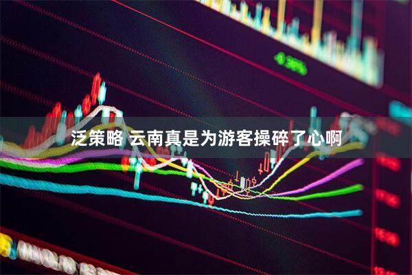 泛策略 云南真是为游客操碎了心啊