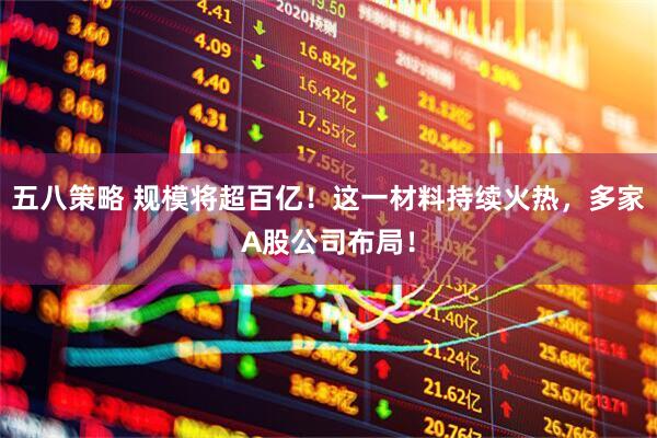 五八策略 规模将超百亿！这一材料持续火热，多家A股公司布局！