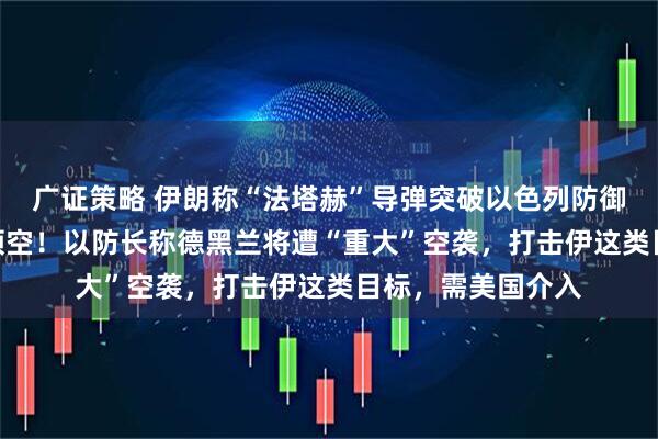 广证策略 伊朗称“法塔赫”导弹突破以色列防御 “完全控制”其领空！以防长称德黑兰将遭“重大”空袭，打击伊这类目标，需美国介入