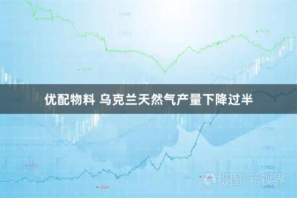 优配物料 乌克兰天然气产量下降过半