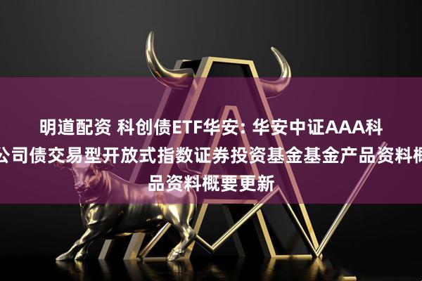 明道配资 科创债ETF华安: 华安中证AAA科技创新公司债交易型开放式指数证券投资基金基金产品资料概要更新